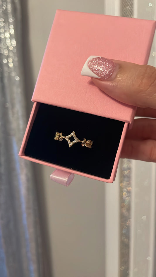 Chevron Diamond Ring