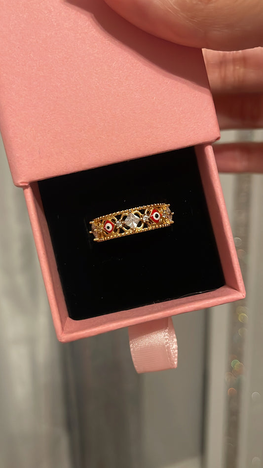 Evil Eye Ring Red Ring (Adjustable) One Size Fits All