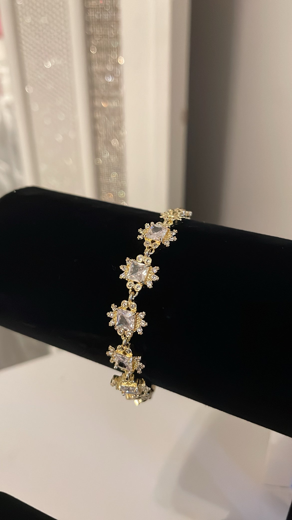 Flower Crystal Gold Bracelet
