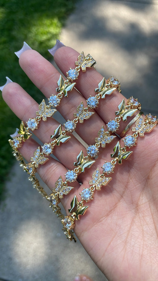 Butterfly Gold Plated Bracelet