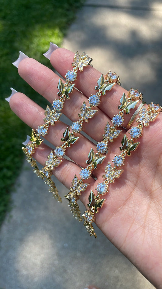 Butterfly Gold Plated Bracelet