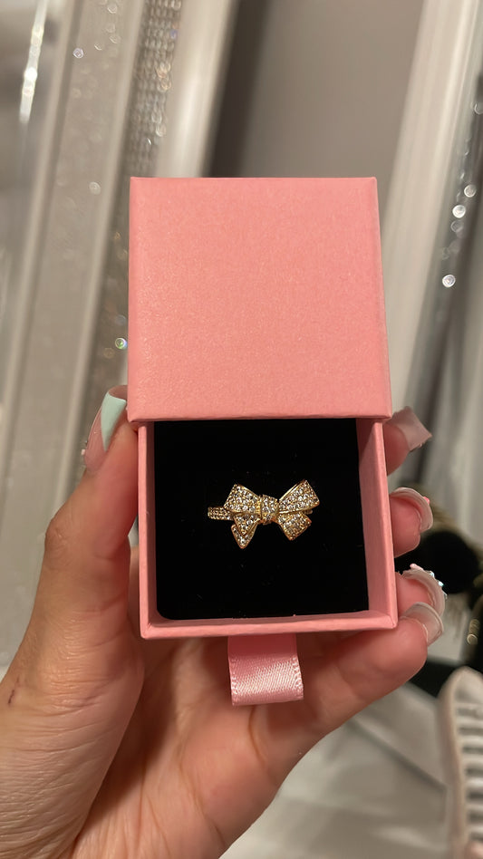 Bow Diamond Ring (Adjustable) One size fits all