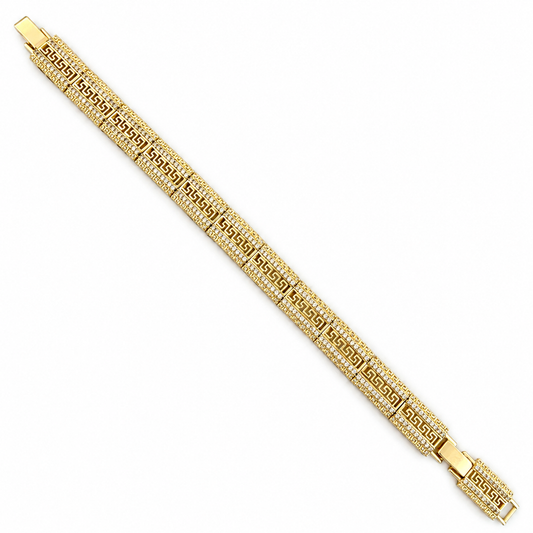 Iced Key Greek Bracelet